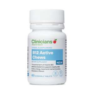 Clinicians B12 Active Chews Tablets 60pcs