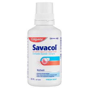 Colgate Savacol Antiseptic Mouth & Throat Rinse Fresh Mint 300ml