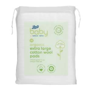Boots Baby Organic Extra Large Cotton Wool Pads 50pk