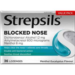 Cough Cold: Strepsils Plus Blocked Nose Relief Lozenges 36s