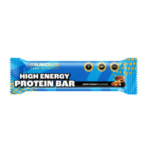 Sports Supplements: Famous Nutrition High Energy Protein Bar Choc Peanut 60g