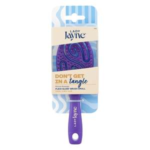 Brushes Combs: Lady Jayne Flexi Glide Purse Size Brush Purple