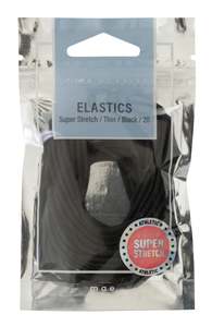Hair Accessories: Adorn by Mae Elastics Thin Super Stretch Black 20s