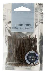 Adorn by Mae Bobby Pins Contour 5cm Brown 60s