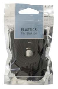 Adorn by Mae Elastics Thin Black 36s