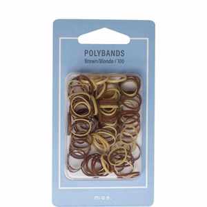 Mae Elastics Polybands Brown/Blonde 100s
