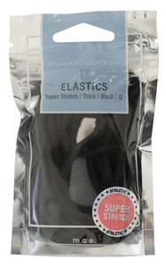 Adorn by Mae Elastics Thick Super Stretch Black 12s