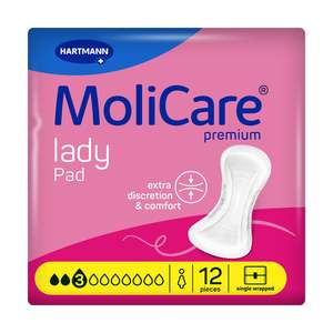 Bladder Control Incontinence: Molicare Premium Lady Pad 3 Drop 12pk