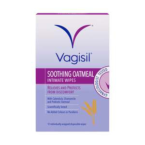 Vagisil Soothing Oatmeal Wipes 12pk