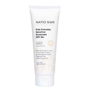 Sun Travel Sun Protection: Natio Kids Daily Sensitive Sunscreen SPF50+ (Tube) 100ml