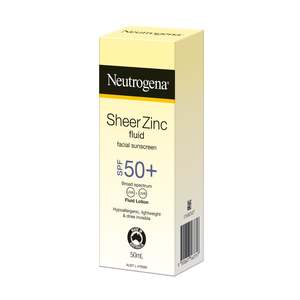 Sun Protection Tanning Sun Protection: Neutrogena Sheer Zinc Face Fluid SPF50+ 50ml