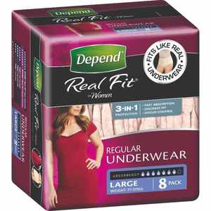 Depend: Depend REALFIT LGE Womens 8pk
