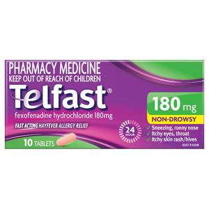 Medicines Allergy Hayfever: Telfast 180mg Tablets 10s