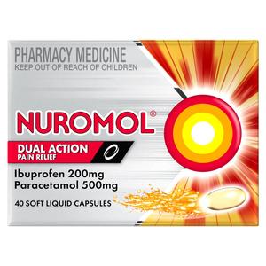 Pain Relief: Nuromol Dual Action Liquid Capsules 40s