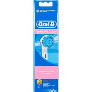 Toothbrushes: Oral B EB17-2ES PRECISION CLEAN SENSITIVE REFILL White 2pk