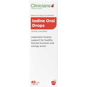 Clinicians Iodine Oral Drops 45ml