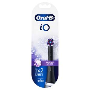 Toothbrushes: Oral B iO Radiant White Electric Toothbrush Heads Black 2pk