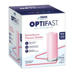 Weight Management Supplements: Optifast VLCD Shake Sachets Strawberry 12pk