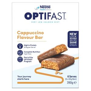 Weight Management Supplements: Optifast VLCD Bars Cappuccino 65g 6pk