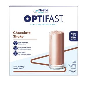 Weight Management Supplements: Optifast VLCD Milk Shake Chocolate 53g 12pk