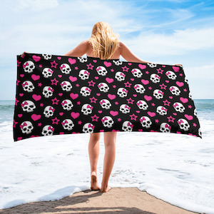 Products: Skull & Hearts Beach Towel