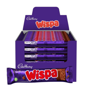 Confectionery: Cadbury Wispa Chocolate 36g Box - 48 Bars