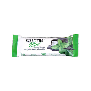 Confectionery: Walter's Dark Chocolate Mint Nougat Bar 40g