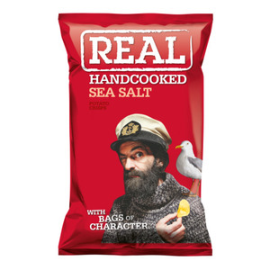 Crisps Snacks: Real Crisps Hand Cooked Sea Salt 150g
