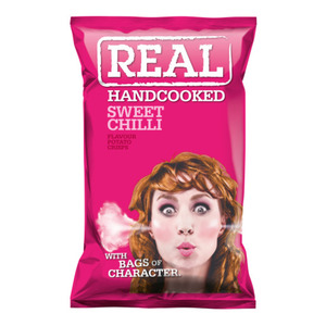 Crisps Snacks: Real Crisps Hand Cooked Sweet Chilli 150g