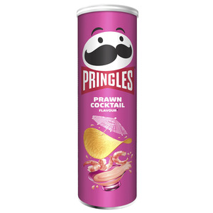 Crisps Snacks: Pringles Prawn Cocktail 165g