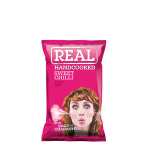 Crisps Snacks: Real Crisps Hand Cooked Sweet Chilli 35g