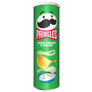 Crisps Snacks: Pringles Sour Cream & Onion 165g