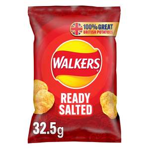 Crisps Snacks: Walkers Ready Salted Crisps 32.5g