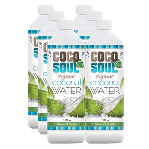 Drinks: Coco Soul Organic Coconut Water 1.25L - 6 Pack Deal