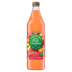 Drinks: Robinsons Fruit Creations Peach & Raspberry 1L