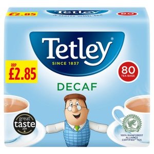 Hot Drinks: Tetley Decaf 80 Tea Bags 250g