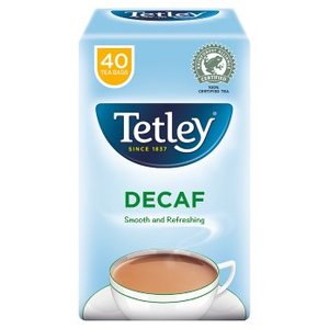 Hot Drinks: Tetley Original Decaf 40 Tea Bags 125g