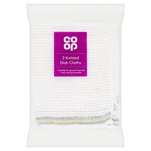 Co-op 3 Knitted Dish Cloths