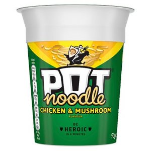 Pasta Rice Noodles: Pot Noodle Chicken & Mushroom 90g