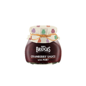 Spreads Jams Marmalade: Mrs Bridges Cranberry Sauce with Port 113g