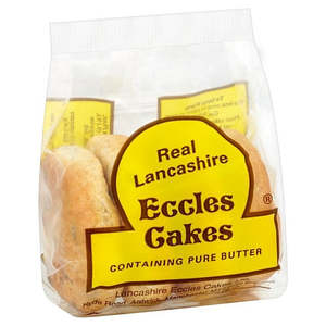 Biscuits Cakes: Real Lancashire Eccles Cakes 150g - 4 Pack