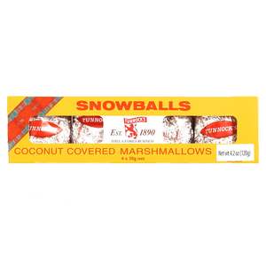 Biscuits Cakes: Tunnock's Snowballs 30g - 4 Pack