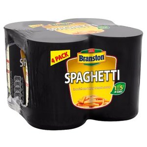 Branston: Branston Spaghetti in a Rich and Tasty Tomato Sauce 395g - 4 Pack