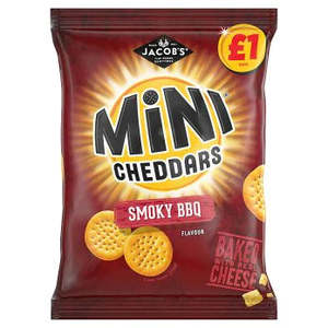 Jacobs: Jacob's Mini Cheddars Smoky BBQ Snacks 90g