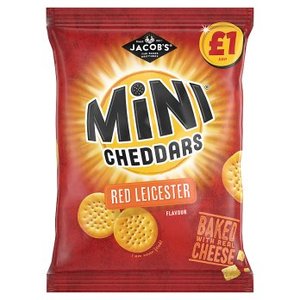 Jacobs: Jacob's Mini Cheddars Red Leicester Snacks 90g x 1 unit