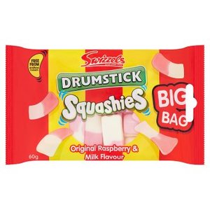 Swizzels: Swizzels Drumstick Squashies Original Raspberries & Milk Flavour 60g