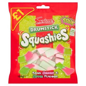 Swizzels: Swizzels Drumstick Squashies Sour Cherry and Apple 131g