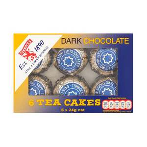 Tunnocks: Tunnock's Tea Cakes Dark Chocolate 24g - 6 Pack