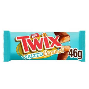 Twix: Twix Salted Caramel Chocolate Biscuit Twin Bars 46g