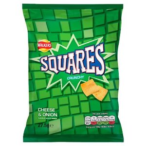 Walkers: Walkers Squares Cheese & Onion Snacks 27.5g